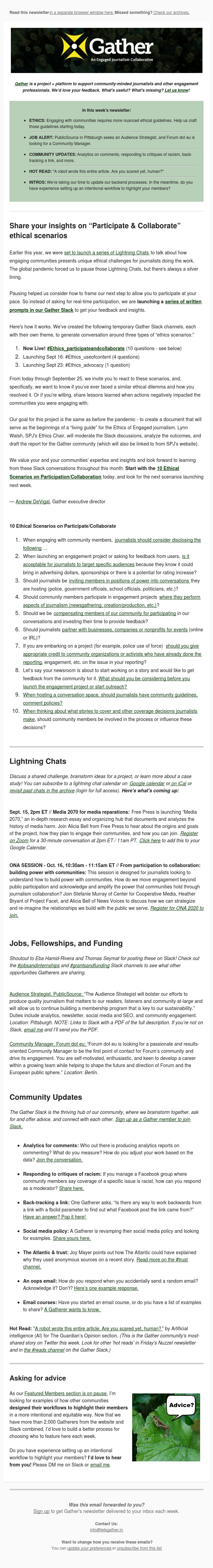 Gather Newsletter Discover By Revue